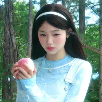 与一位女士合影